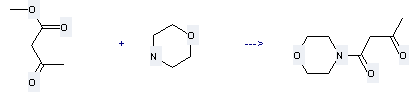 1,3-Butanedione,1-(4-morpholinyl)- can be prepared by morpholine and acetoacetic acid methyl ester by heating